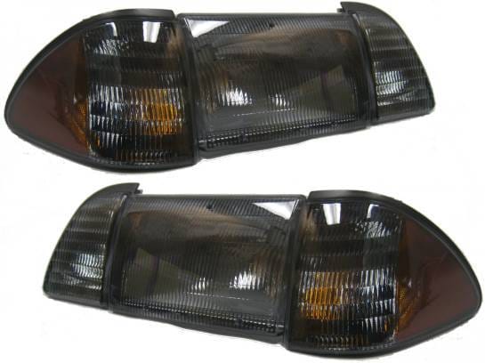 1987-1993 Smoke 6pc Headlight *NEW*