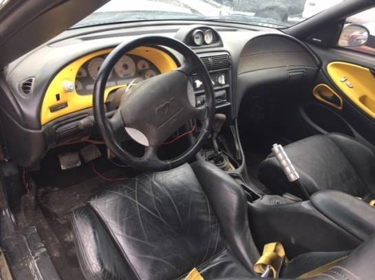1996 Ford Mustang GT Black Convertible thumbnail 6