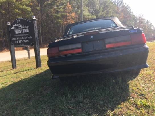 1987 Ford Mustang Black Convertible thumbnail 5