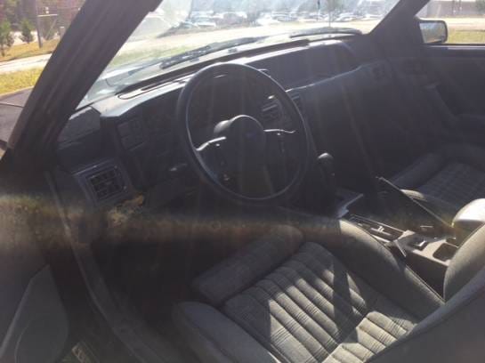 1987 Ford Mustang Black Convertible thumbnail 8