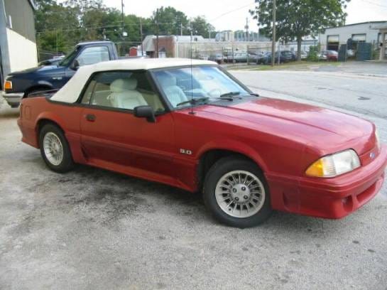 87-93 Ford Mustang Convertible 5 Automatic - Red
