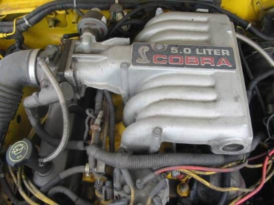 87-93 Ford Mustang Convertible 5 Manual - Yellow