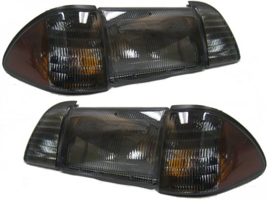 1987-1993 Smoke 6pc Headlight *NEW*