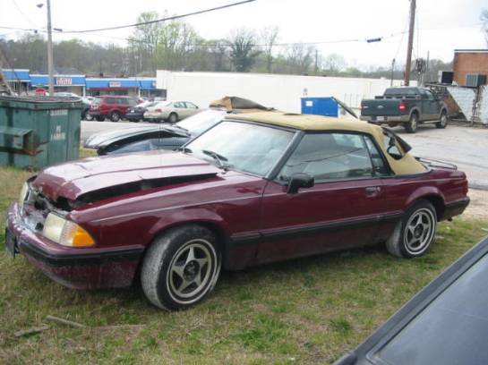 1989 Ford Mustang 4-cyl AOD E - Burgundy - Image 1