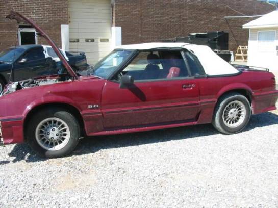 1989 Ford Mustang 5.0 HO AOD Automatic - Burgundy - Image 1