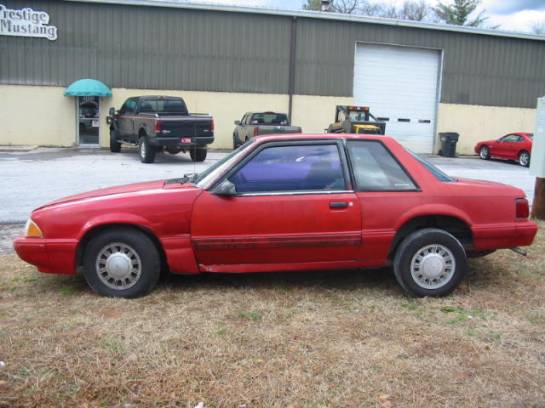 1990 Ford Mustang 4-Cyl Automatic - Red - Image 1