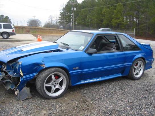 1990 Ford Mustang 5.0 HO T-5 Five Speed - Blue & Silver - Image 1