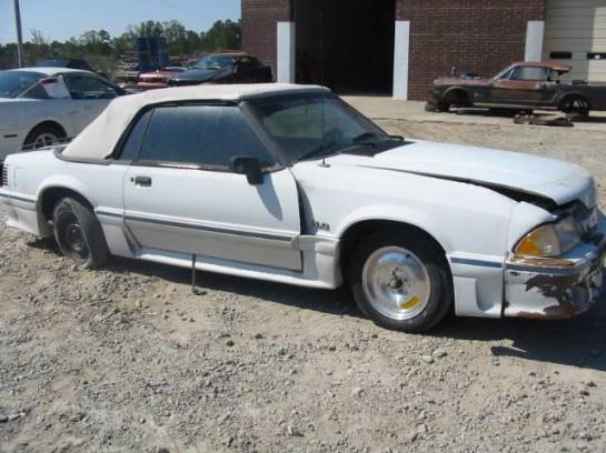 87-93 Ford Mustang Convertible 5 Automatic - White - Image 1