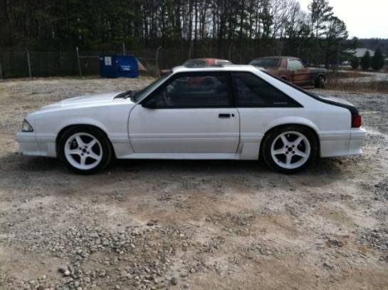 87-93 Ford Mustang Hatchback 5 Manual - White - Image 1