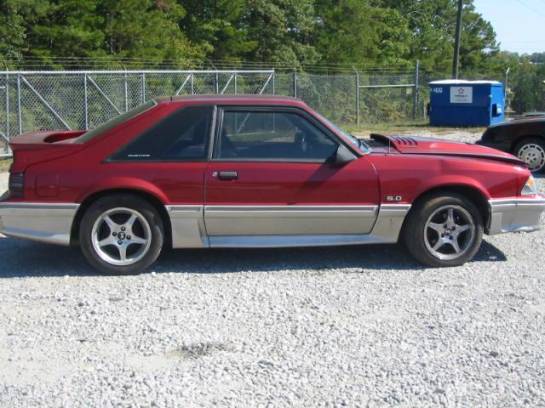 87-93 Ford Mustang Hatchback 5 Manual - Red - Image 1