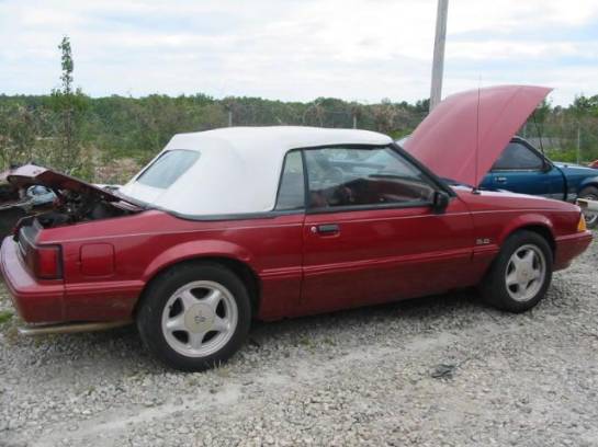 87-93 Ford Mustang Convertible 5 Automatic - Red - Image 1