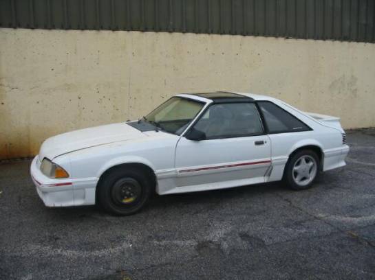 87-93 Ford Mustang Hatchback 5 manual - white - Image 1