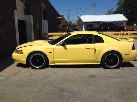 2002 Ford Mustang GT Yellow - Image 1