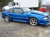 1990 Ford Mustang 5.0 HO T-5 Five Speed - Blue & Silver - Image 2