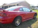 1997 Ford Mustang V-6 Custom 5-Speed - Red & Black - Image 2