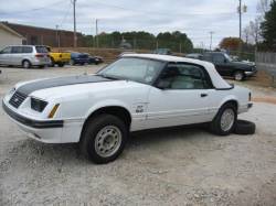 83-86 Ford Mustang Convertible 5 Manual - White - Image 1