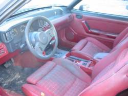1987 Ford Mustang Convertible 5 Automatic - Maroon - Image 3