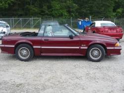 87-93 Ford Mustang Convertible 5 Automatic - Red - Image 1